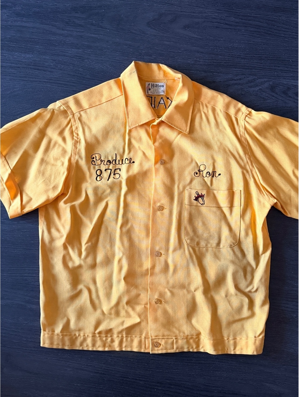Unworn Vtg 60s Hilton J&L Farms Chain Stitch Shirt M